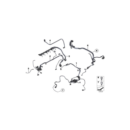 Genuine BMW 12518601840 F15 F16 F12 Wiring Harness, Eng. Sensoric Module 2 (Inc. 640iX, X6 35iX & X5 35iX) | ML Performance US
