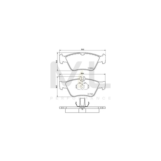 Hella 8DB 355 007-831 Brake Pad Set Prepared For Wear Indicator