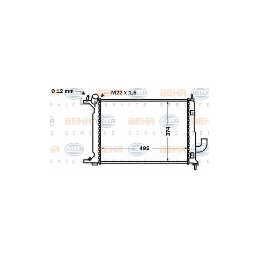 Hella 8MK 376 771-111 Engine Radiator