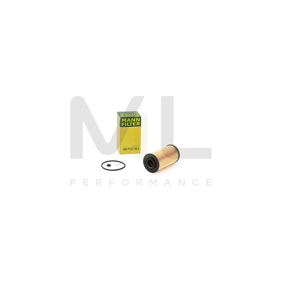 MANN-FILTER HU 712/10 x Oil Filter with seal, Filter Insert