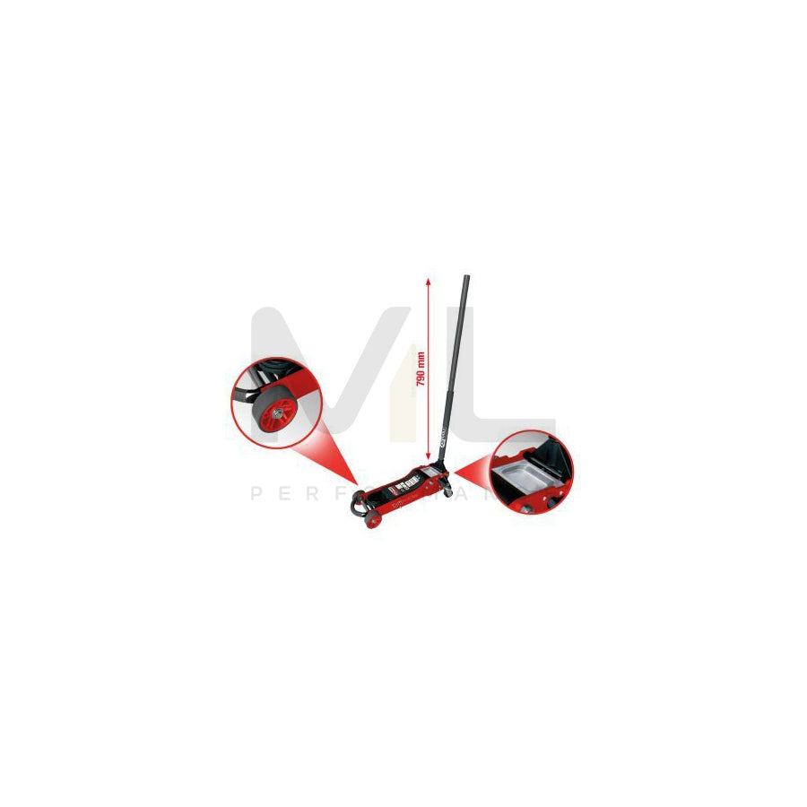 KS TOOLS 161.0365 Jack 2t, Hydraulic, Passenger cars, Trolley jack