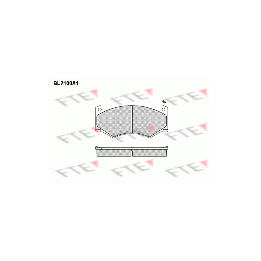 FTE Bl2100A1 Brake Pad Set Suitable for Mercedes-Benz T1 Bus