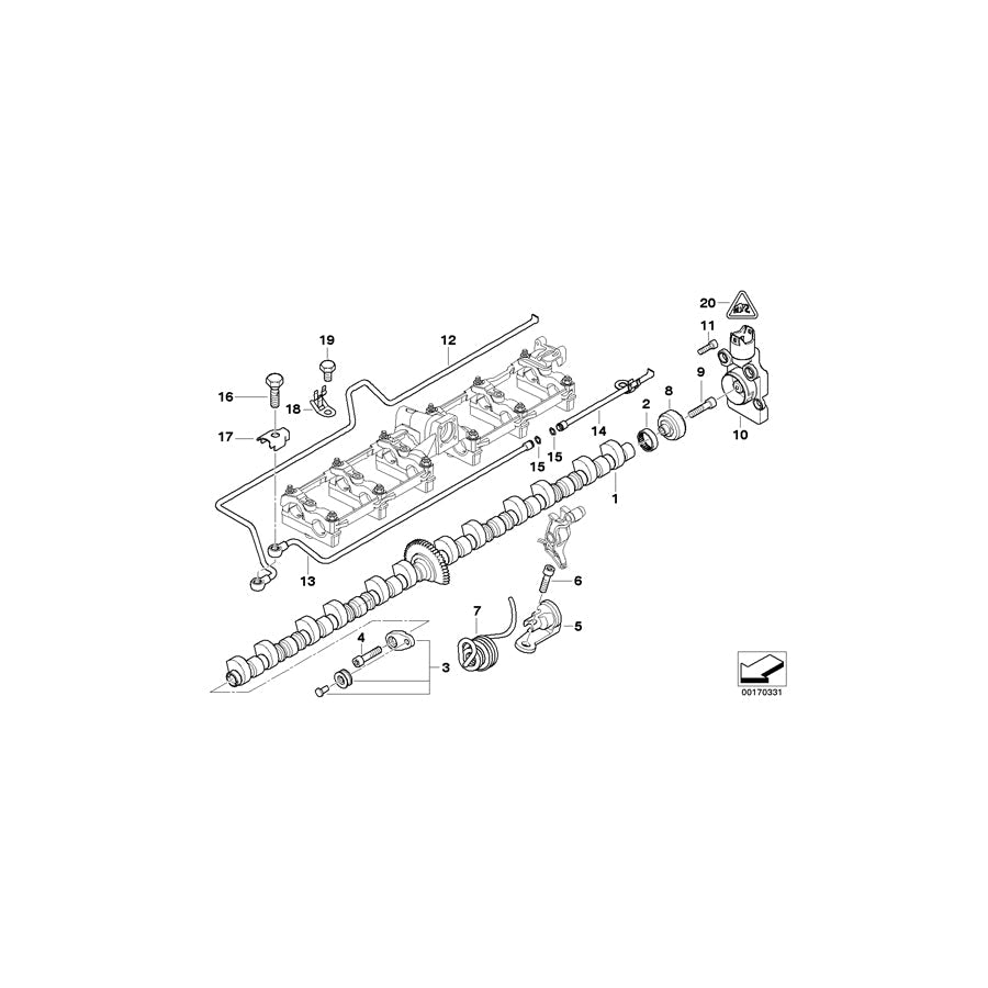 Genuine BMW 11427521999 E67 RR1 E66 Oil Spray Tube, Inlet Side ZYL. 1-6 (Inc. Drophead, Phantom EWB & Phantom) | ML Performance US Car Parts