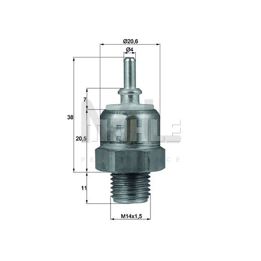 MAHLE ORIGINAL TX 8 88D Engine thermostat Opening Temperature: 88��C, with seal | ML Performance Car Parts