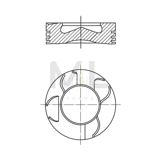 MAHLE ORIGINAL 003 15 01 Piston 80,26 mm, with piston ring carrier, without cooling duct | ML Performance Car Parts