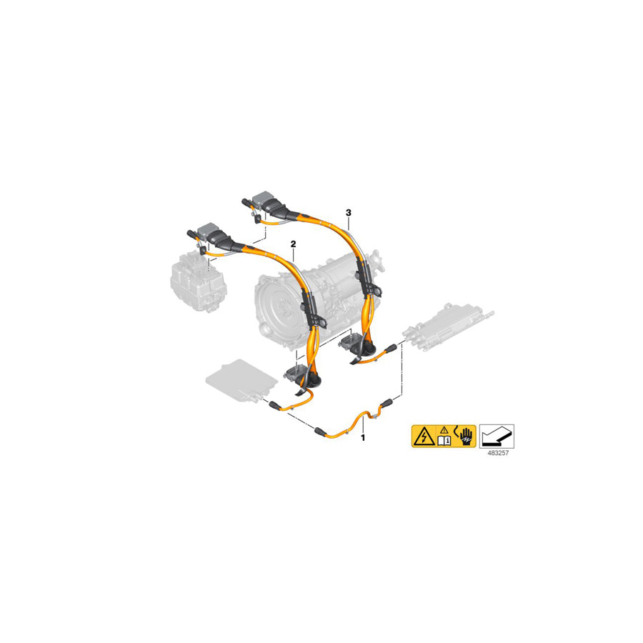 Genuine BMW 61129866371 G30 High-Volt.Wiring Harn.Pow.Elect.Kit- Cpm (Inc. 530e & 530eX) | ML Performance US Car Parts