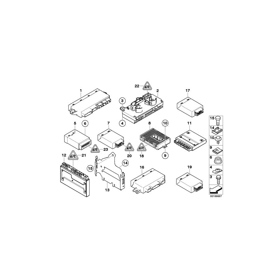 Genuine BMW 61356912082 E66 E67 E65 Bracket Right (Inc. 735Li, 740d & 745Li) | ML Performance US Car Parts