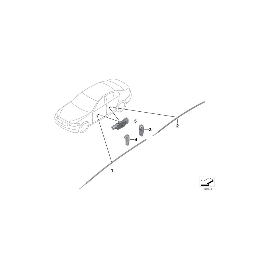 Genuine BMW 63319186641 Optical Conductor, Door Pocket, Left (Inc. 525d, 550iX & 528i) | ML Performance US Car Parts