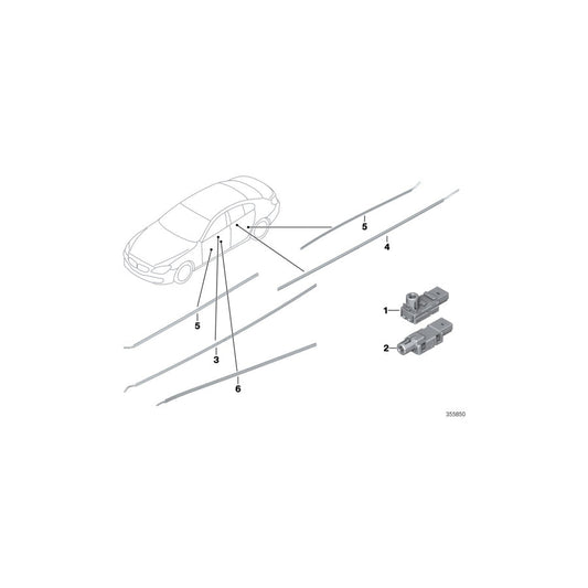 Genuine BMW 63319163718 Optical Conductor, Door Pocket, Right (Inc. 650iX, 750LiS & Alpina B7L) | ML Performance US Car Parts