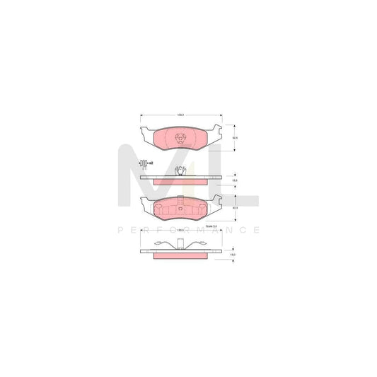 TRW Gdb4012 Brake Pad Set Not Prepared For Wear Indicator | ML Performance Car Parts