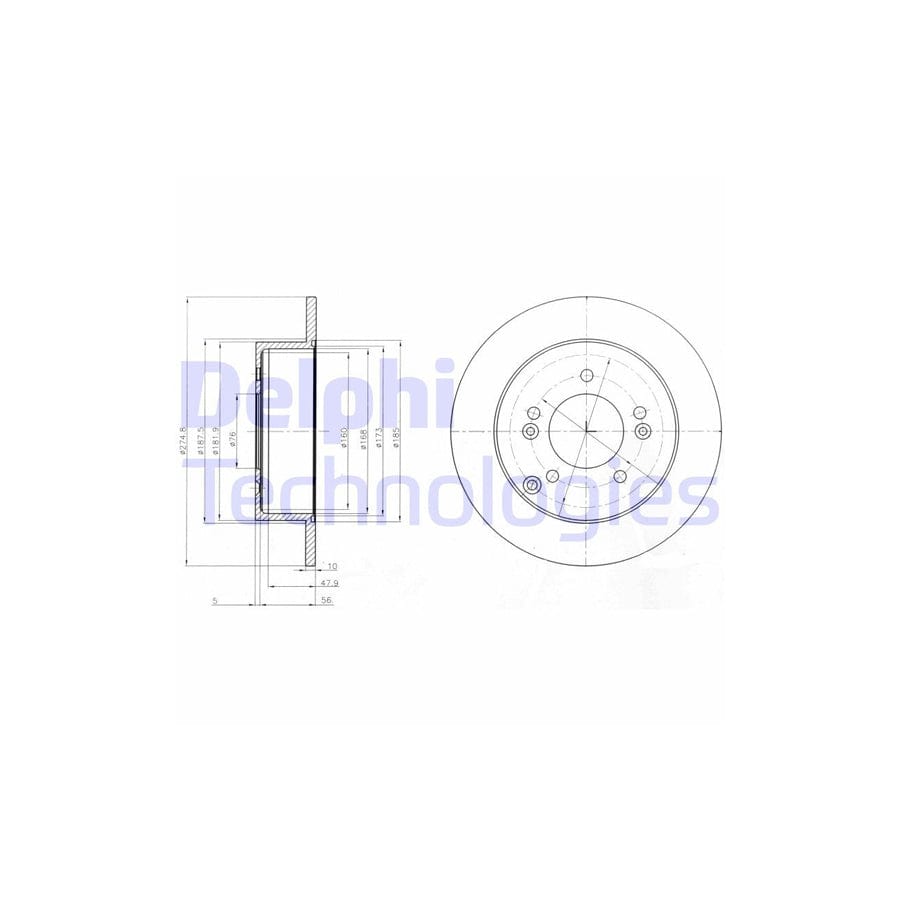 Delphi Bg4260 Brake Disc For Kia Carens