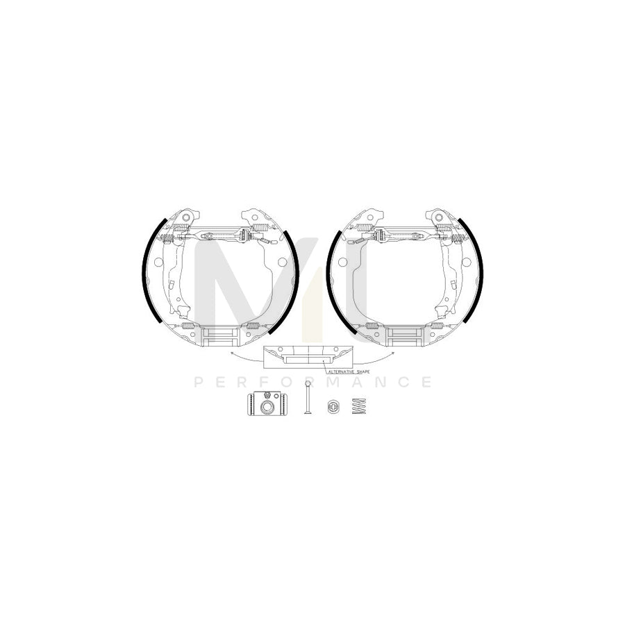 TEXTAR 84067202 Brake Shoe Set with adjuster, with wheel brake cylinder | ML Performance Car Parts