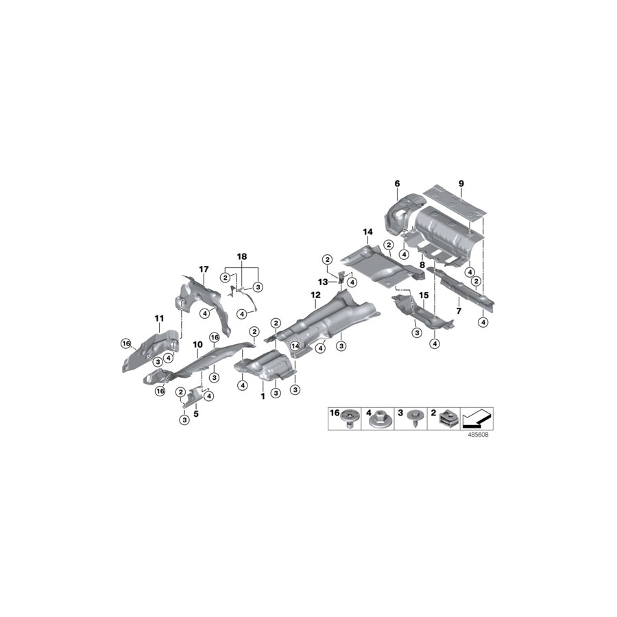 Genuine BMW 51487340213 G16 G32 G30 Heat Insulation, Center Left (Inc. 530iX, 730LdX & 630dX) | ML Performance US