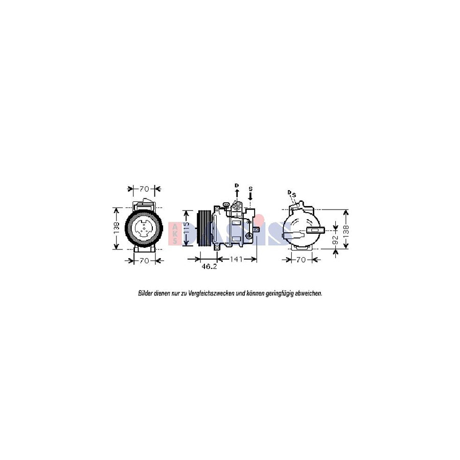 AKS Dasis 851849N Compressor, Air Conditioning