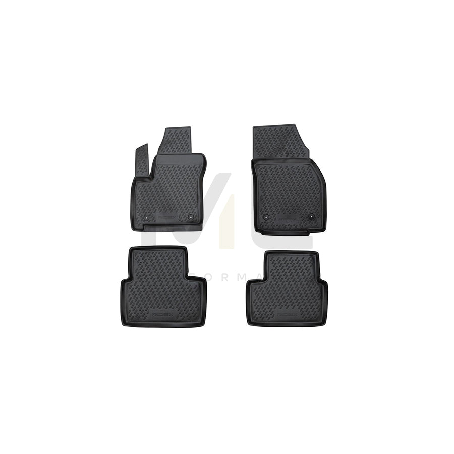 RIDEX 215A0824 Floor mat set for OPEL MERIVA Elastomer, Front and Rear, Black