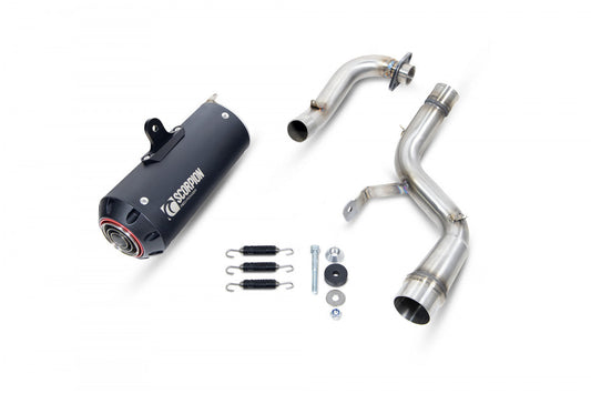 Scorpion PHA192SYSBCER Honda MSX 125 Red Power Full System - Black Ceramic Coated Sleeve | ML Performance US US