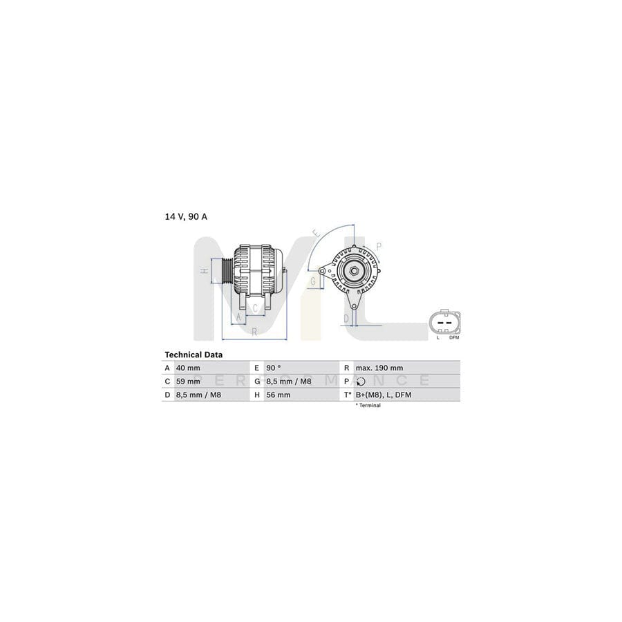 BOSCH 0 986 479 U36 Brake Disc Vented, Oiled | ML Performance Car Parts