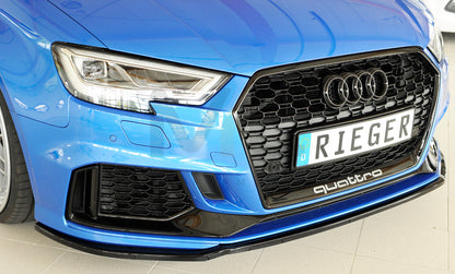 Rieger 00088161 Audi 8V RS3 Front Splitter 5 | ML Performance UK Car Parts