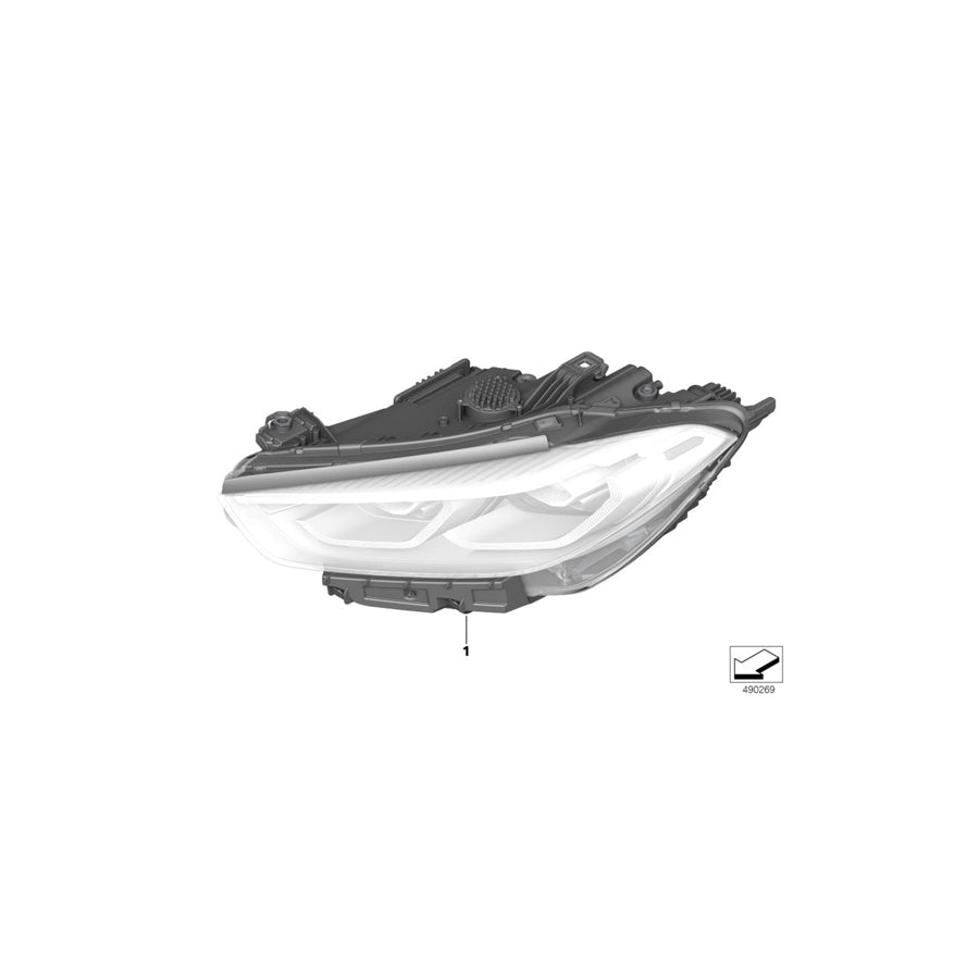 Genuine BMW 63118739604 F91 G14 F93 Headlight, Led, Ahl, High, Right (Inc. M850iX, 840i & M8) | ML Performance US