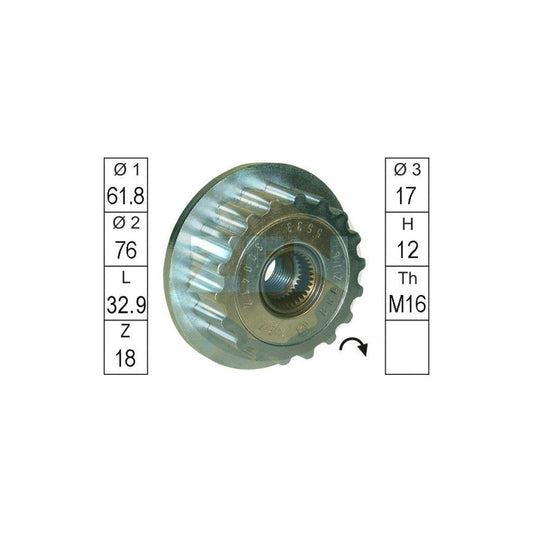 Era ZN5533 Alternator Freewheel Clutch