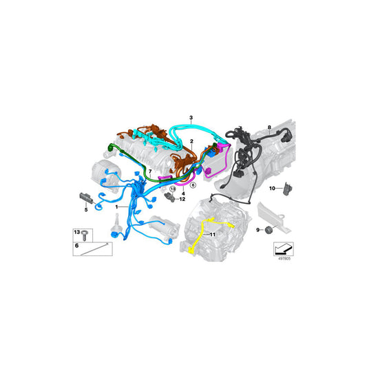 Genuine BMW 12538636068 F30 F34 F33 Wiring Harness, Engine Trans. Module (Inc. 435i, 428iX & 428i) | ML Performance US