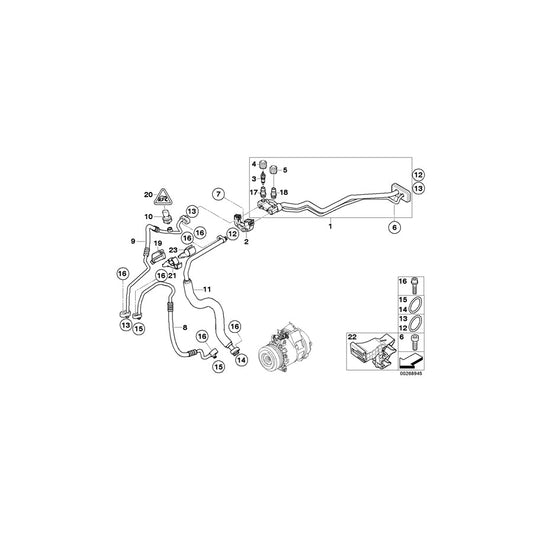 Genuine BMW 64536988867 E70 Suction Pipe N52N (Inc. X5 3.0si) | ML Performance US Car Parts