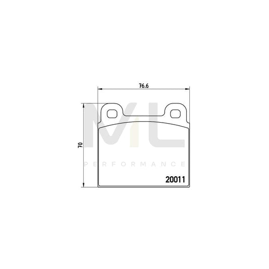 Brembo P 85 002 Brake Pad Set Excl. Wear Warning Contact | ML Performance Car Parts