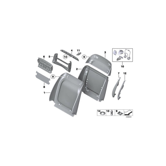 Genuine BMW 52109174514 F02 F03 F04 Cover, Adjustment, Backrest Width, Right SATTELBRAUN H. (Inc. 740d, 750iX & ALPINA B7L) | ML Performance US Car Parts