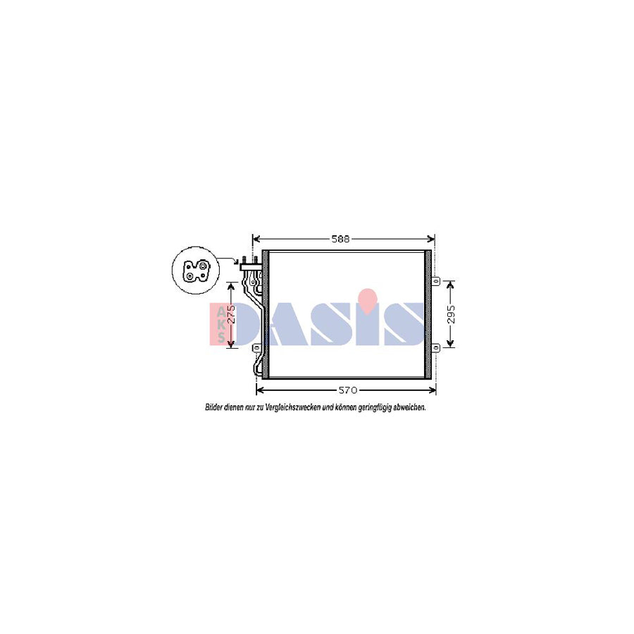 AKS Dasis 522044N Air Conditioning Condenser for Jeep Cherokee