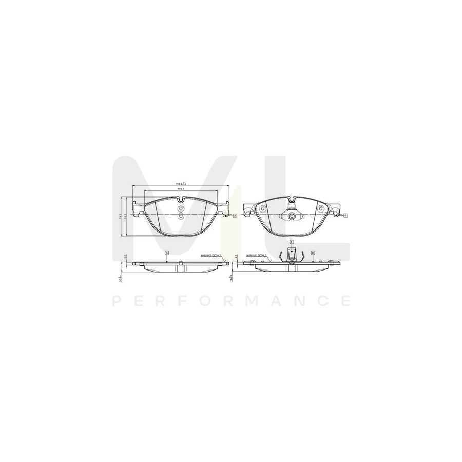Bosch 0986Tb3137 Brake Pad Set  | ML Performance Car Parts