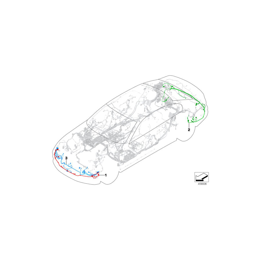 Genuine BMW 61129855639 F93 F91 G14 Wiring Harness, Front End (Inc. M8 & 840dX) | ML Performance US Car Parts