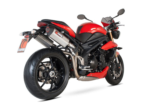 Scorpion RTR70SEO Triumph Speed Triple 1050 Serket Parallel Slip-On (Pair) - Brushed Stainless Steel Sleeve | ML Performance US US