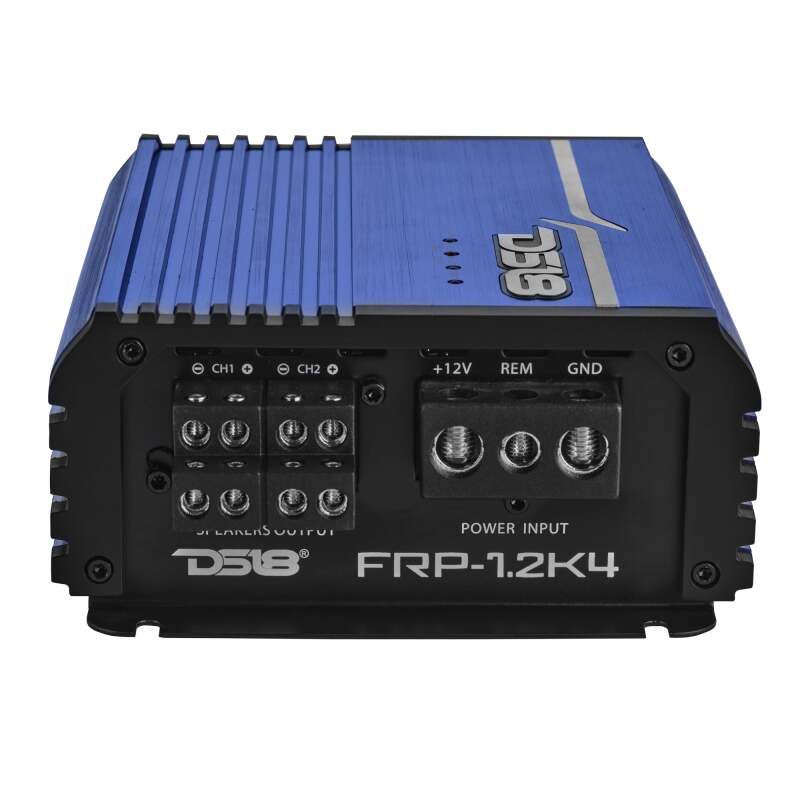 DS18 4-Channel Class-D Amp Stereo Full-Range 4 x 120 W RMS at4 ohm- Blue
