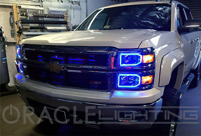 ORACLE Lighting Oracle Chevy Silverado 14-15 Halo Kit Non-Projector Style - ColorSHIFT w/ BC1 Controller