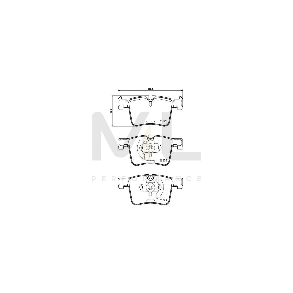 Hella 8DB 355 015-781 Brake Pad Set Prepared For Wear Indicator