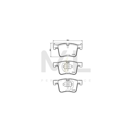 Hella 8DB 355 015-781 Brake Pad Set Prepared For Wear Indicator