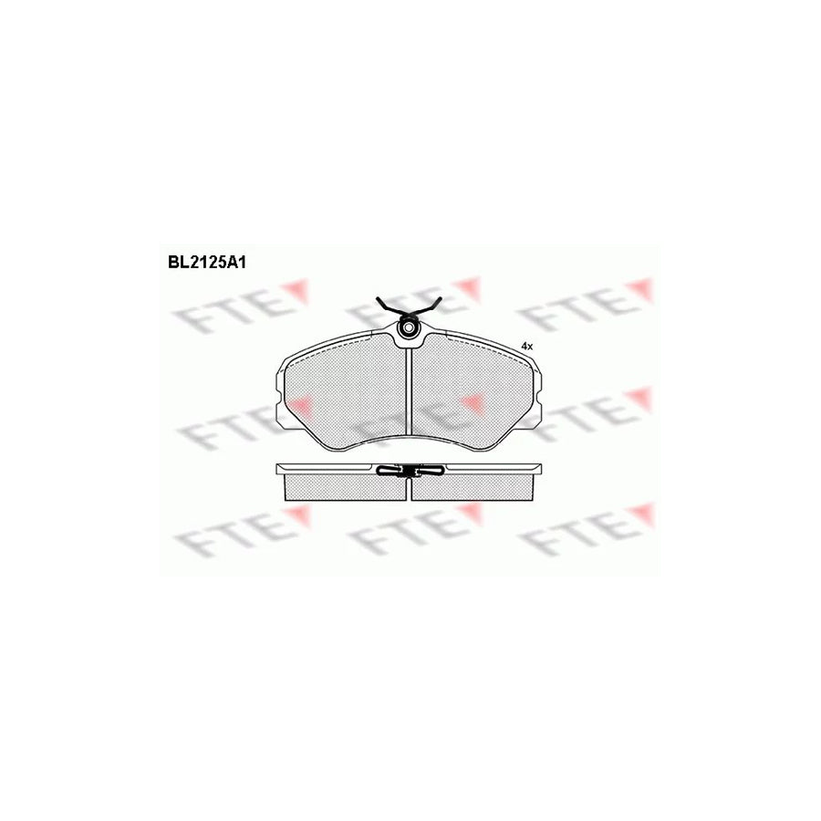 FTE Bl2125A1 Brake Pad Set for Fiat Ducato