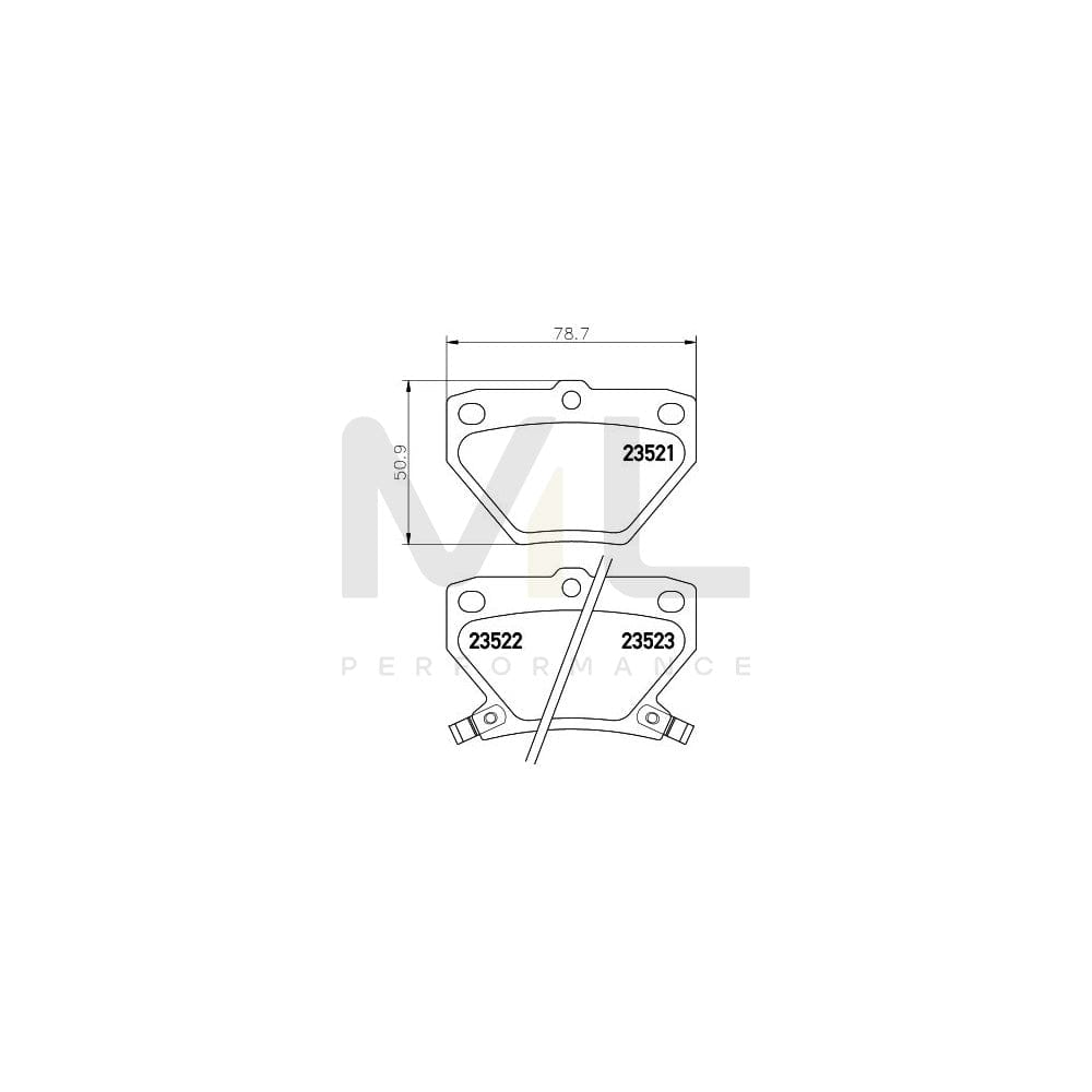 Hella 8DB 355 017-221 Brake Pad Set With Acoustic Wear Warning