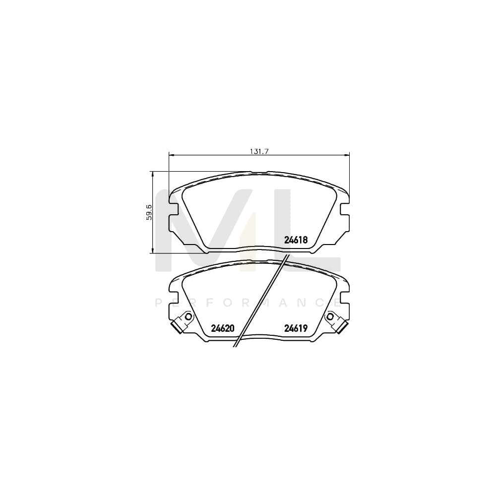 Hella 8DB 355 013-531 Brake Pad Set With Acoustic Wear Warning
