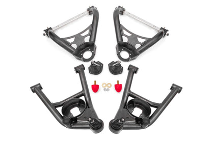 BMR Suspension BMR 64-72 GM A-Body Non-Adjustable A-arm Kit - Black Hammertone
