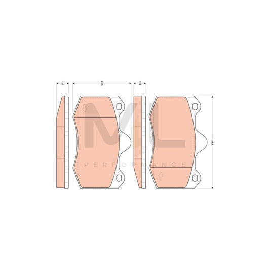 TRW Gdb1852 Brake Pad Set Not Prepared For Wear Indicator | ML Performance Car Parts