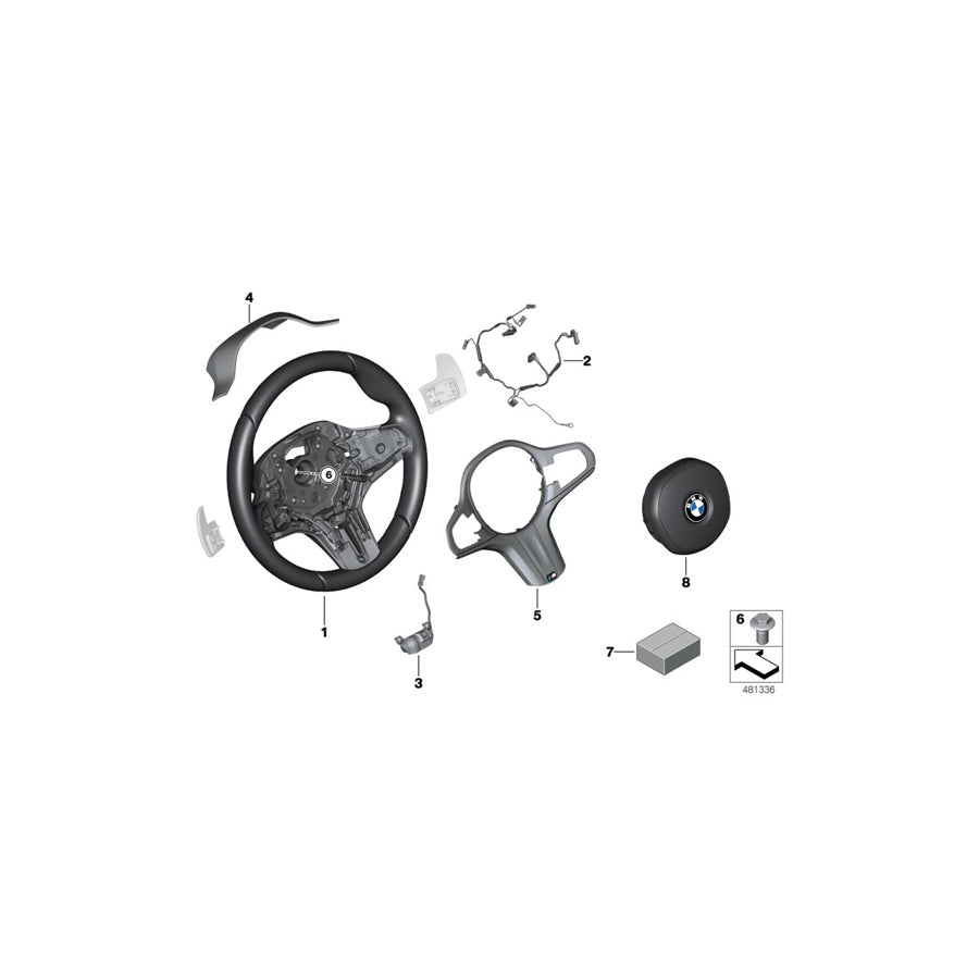 Genuine BMW 32308094542 G01 Sports Steering Wheel Leather (Inc. X4) | ML Performance US Car Parts