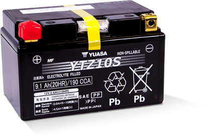 Yuasa Battery Yuasa YTZ10S Maintenance Free AGM 12-Volt Battery