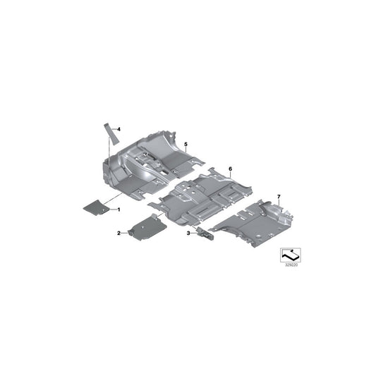 Genuine BMW 51477326344 F15 Floor Trim Cover, Front SCHWARZ (Inc. X5) | ML Performance US Car Parts