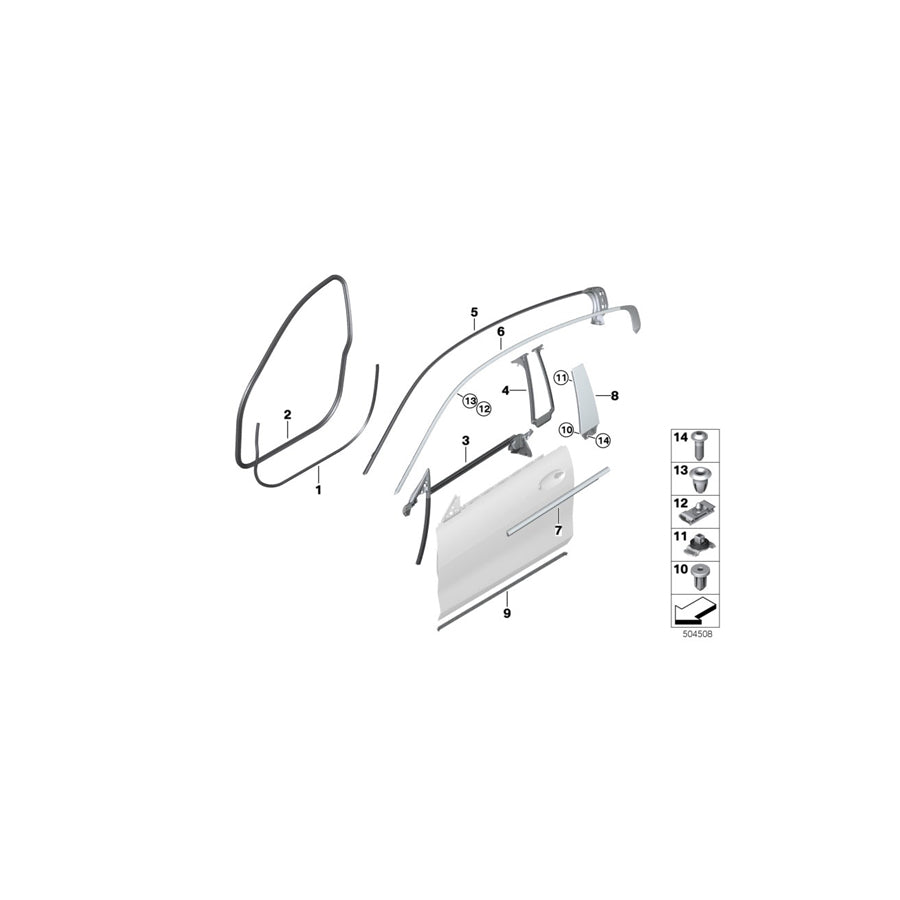 Genuine BMW 51358739178 F93 G16 Edge Protection, Door, Front (Inc. 840i, 840dX & M850iX) | ML Performance US Car Parts