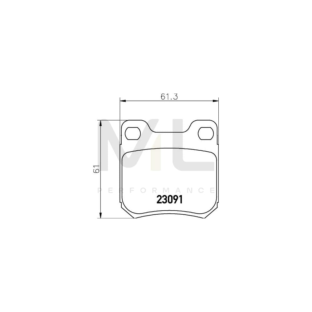 Hella 8DB 355 009-041 Brake Pad Set Not Prepared For Wear Indicator