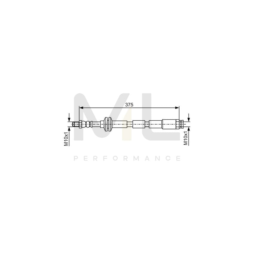 BOSCH 1 987 481 B18 Brake Hose 375mm | ML Performance Car Parts