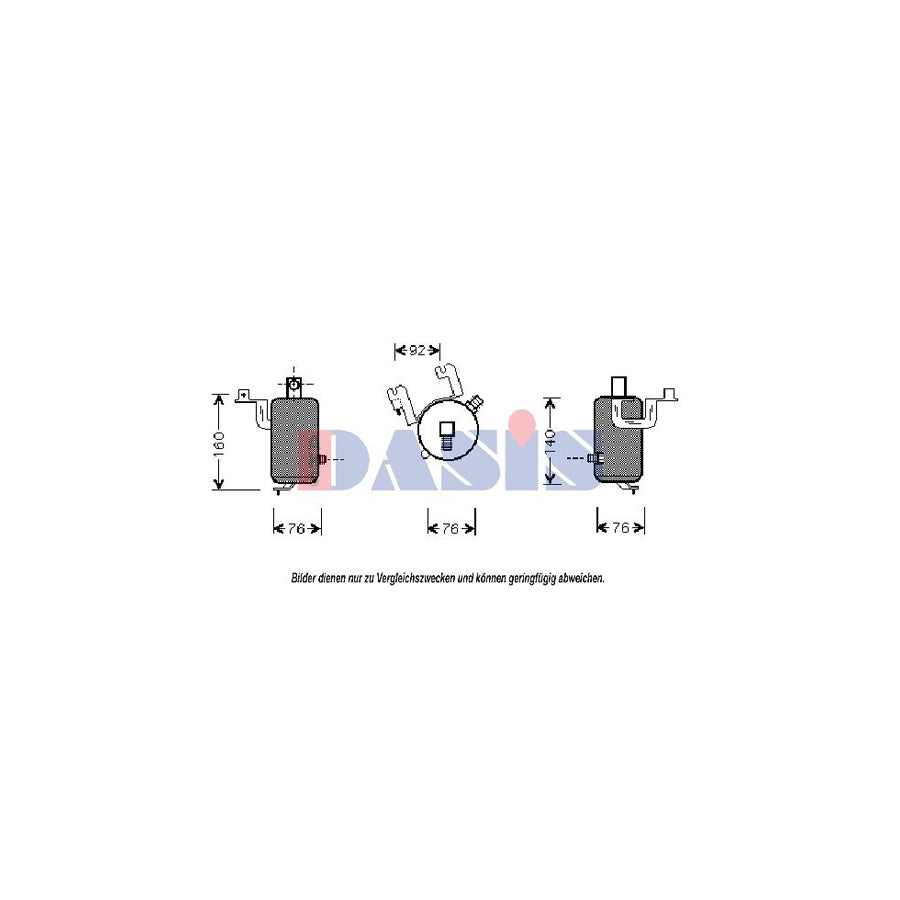 AKS Dasis 800374N Dryer, Air Conditioning for Citroen Saxo Hatchback
