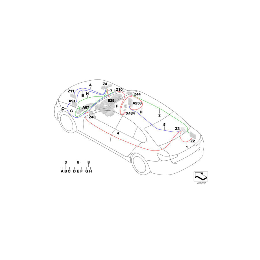 Genuine BMW 61129835616 G20 Supply Line, Pos.Battery Term.Distrib. 42mm²/L= 3010mm (Inc. M340iX, 320iX & 320i 1.6) | ML Performance US Car Parts