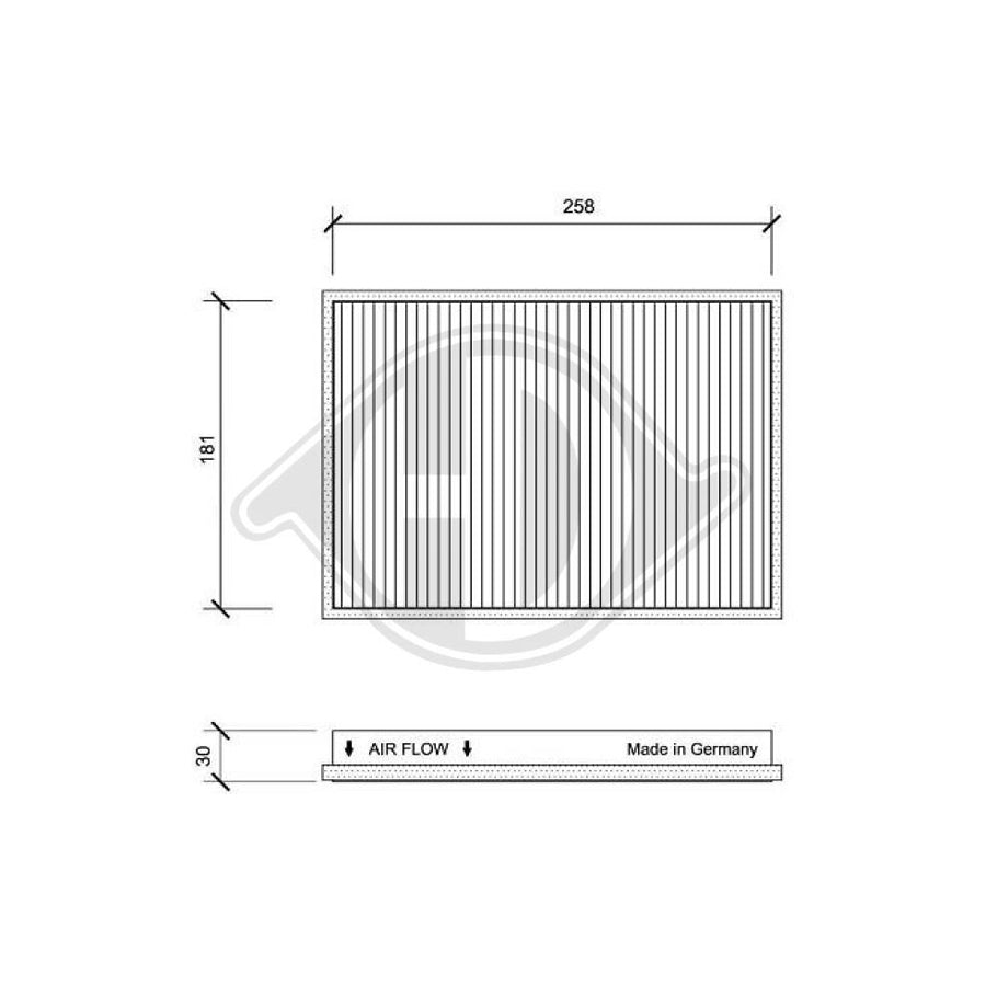 DIEDERICHS DCI0021 Pollen Filter For VW Passat